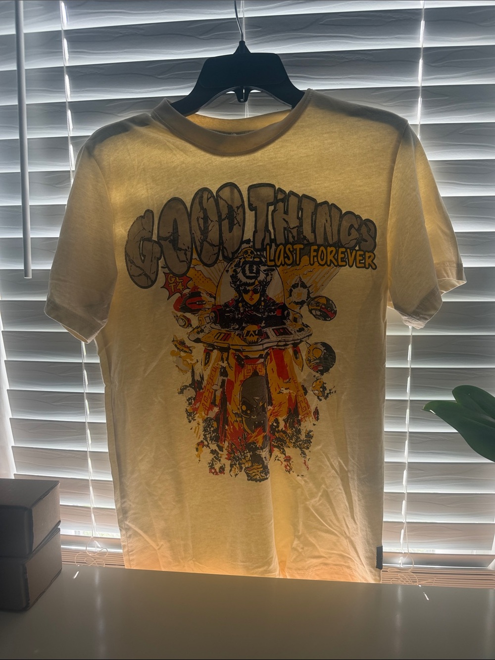Ty Yellow Graphic 'Good Things Lost Forever' Short Sleeve Tee